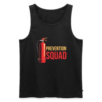 Fire Protection Officer Kader - Men's Premium Organic Tank Top - black - Front - AI Model Male 178 light (178cm)