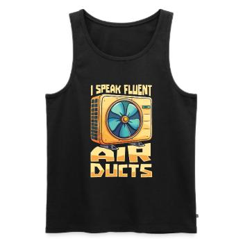 HVAC Technician - Men's Premium Organic Tank Top - black - Front - AI Model Male 178 light (178cm)