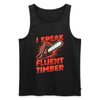 Wood chippers, forestry workers, lumberjacks - Men's Premium Organic Tank Top - black - Front - AI Model Male 178 light (178cm)