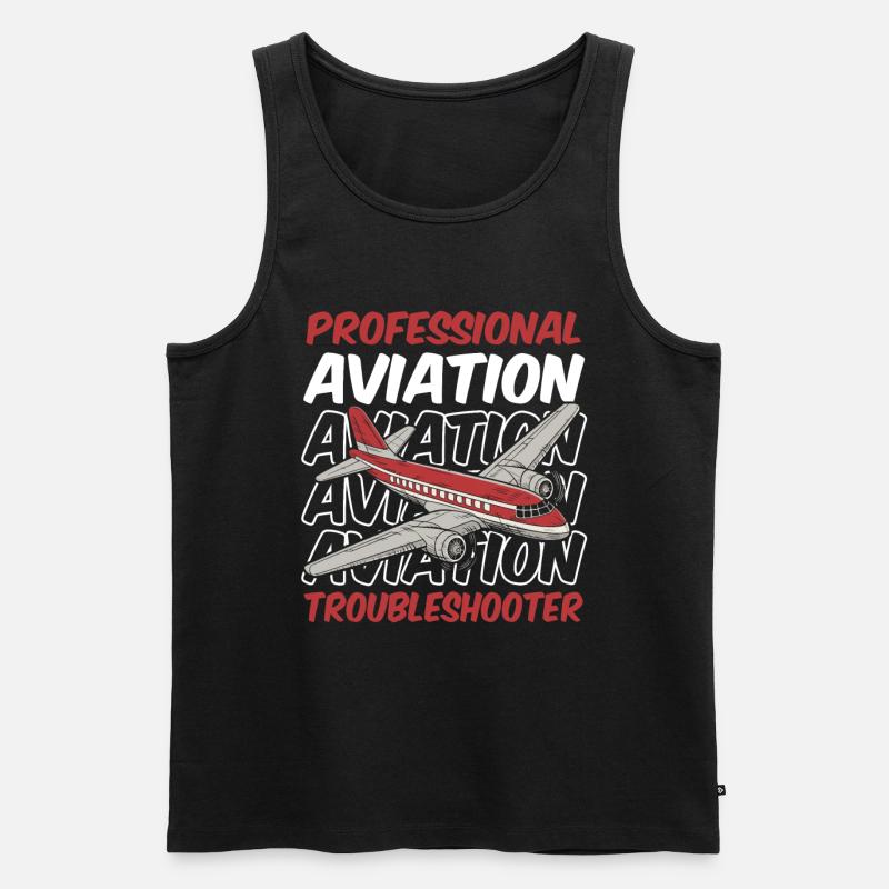 Flugingenieur - Männer Premium Bio Tank Top - Schwarz