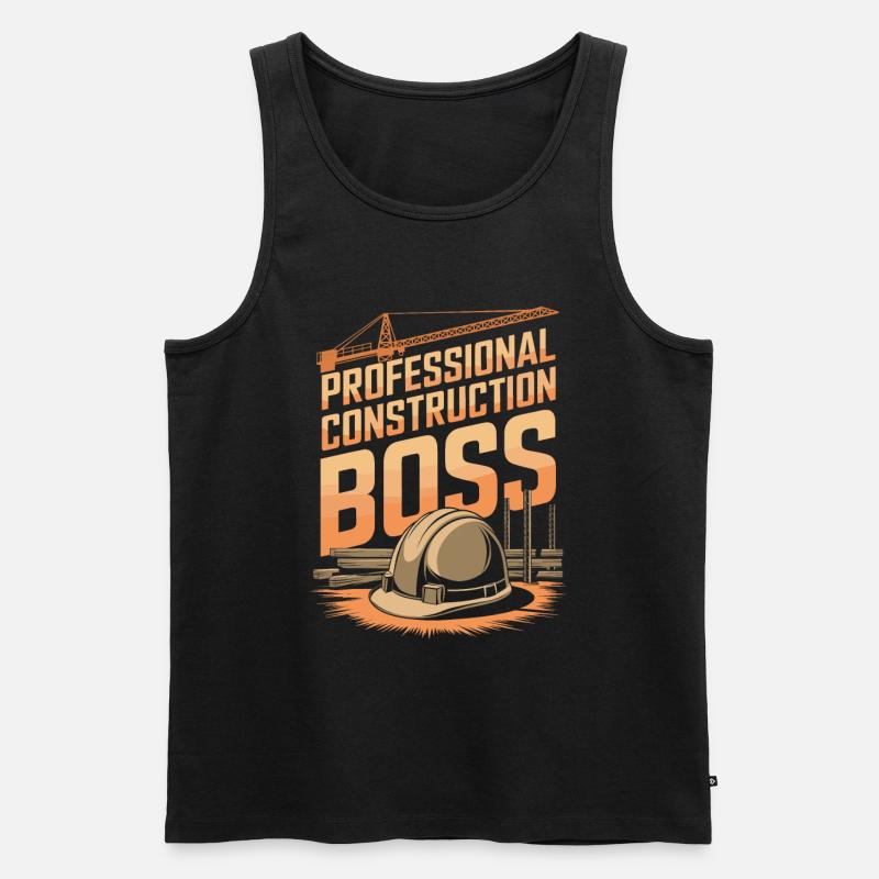 Bauvorarbeiter - Männer Premium Bio Tank Top - Schwarz