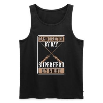Band Director - Men's Premium Organic Tank Top - black - Front - Michal (187cm)