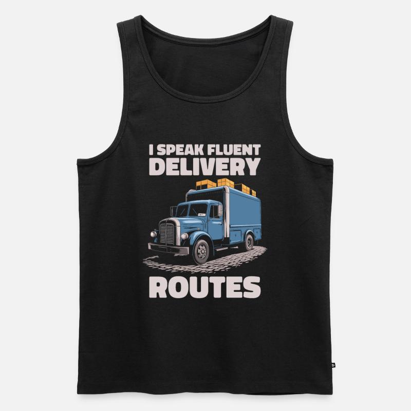 Kurier - Männer Premium Bio Tank Top - Schwarz