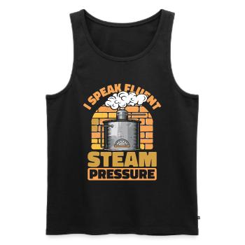 Boiler operators - Men's Premium Organic Tank Top - black - Front - AI Model Male 178 light (178cm)