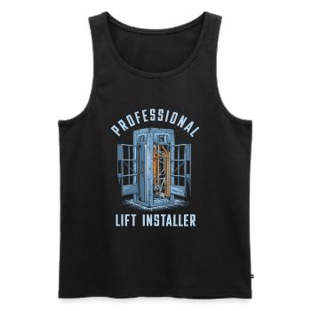 Elevator Installer - Men's Premium Organic Tank Top - black - Front - AI Model Male 178 light (178cm)