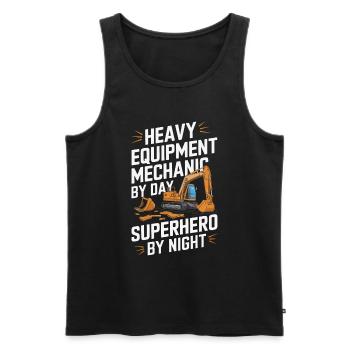 Heavy Machinery Mechanic - Men's Premium Organic Tank Top - black - Front - AI Model Male 178 light (178cm)
