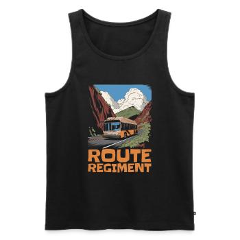 Bus Bus Driver Team - Men's Premium Organic Tank Top - black - Front - Michal (187cm)