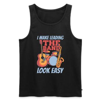 Band Director - Men's Premium Organic Tank Top - black - Front - Michal (187cm)