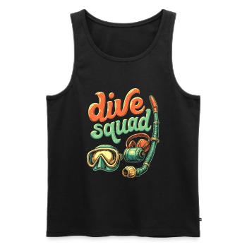 Commercial Diver Cadre - Men's Premium Organic Tank Top - black - Front - AI Model Male 178 light (178cm)