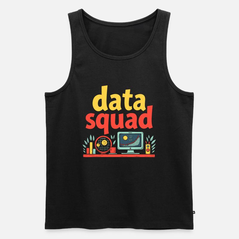 Data Science Data Analyst Squad - Men's Premium Organic Tank Top - black