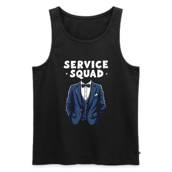 Butler Kader - Männer Premium Bio Tank Top - Schwarz - Vorne - AI Model Male 178 light (178cm)