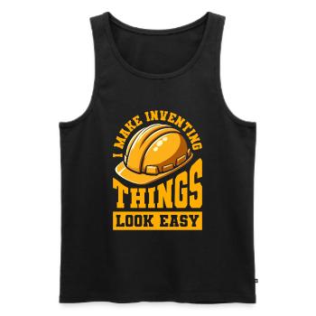 Engineer - Men's Premium Organic Tank Top - black - Front - AI Model Male 178 light (178cm)