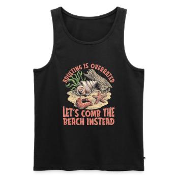 Strandkämmen - Männer Premium Bio Tank Top - Schwarz - Vorne - AI Model Male 178 light (178cm)