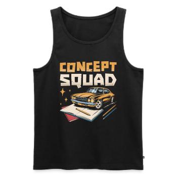 Automotive Designer Squad - Men's Premium Organic Tank Top - black - Front - Michal (187cm)