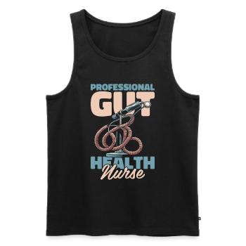 Nurse Gastroenterology - Men's Premium Organic Tank Top - black - Front - AI Model Male 178 light (178cm)