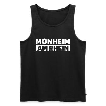 Deutsche Stadt Monheim Am Rhein - Männer Premium Bio Tank Top - Schwarz - Vorne - Michal (187cm)