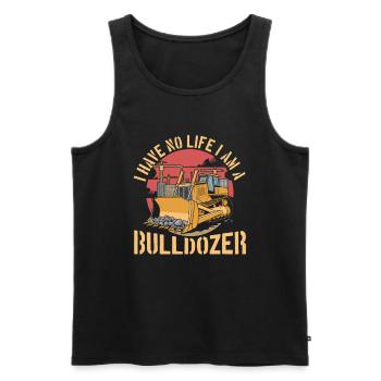 Bulldozer Planierraupe - Débardeur bio Premium Homme - noir - Devant - Michal (187cm)