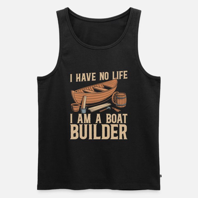 Bootsbauer - Männer Premium Bio Tank Top - Schwarz