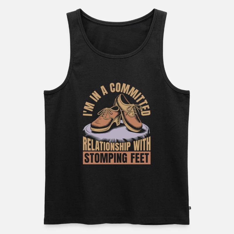 Clogging - Männer Premium Bio Tank Top - Schwarz