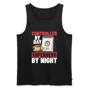 Controller - Männer Premium Bio Tank Top - Schwarz - Vorne - AI Model Male 178 light (178cm)