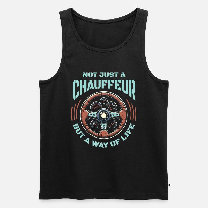 Chauffeur - Männer Premium Bio Tank Top - Schwarz