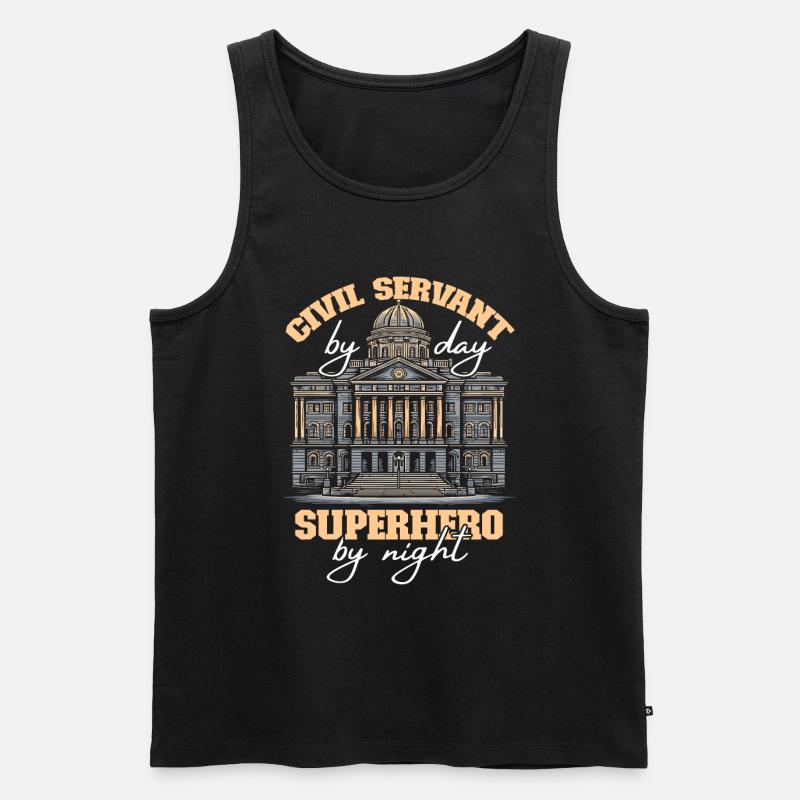 Beamte - Männer Premium Bio Tank Top - Schwarz