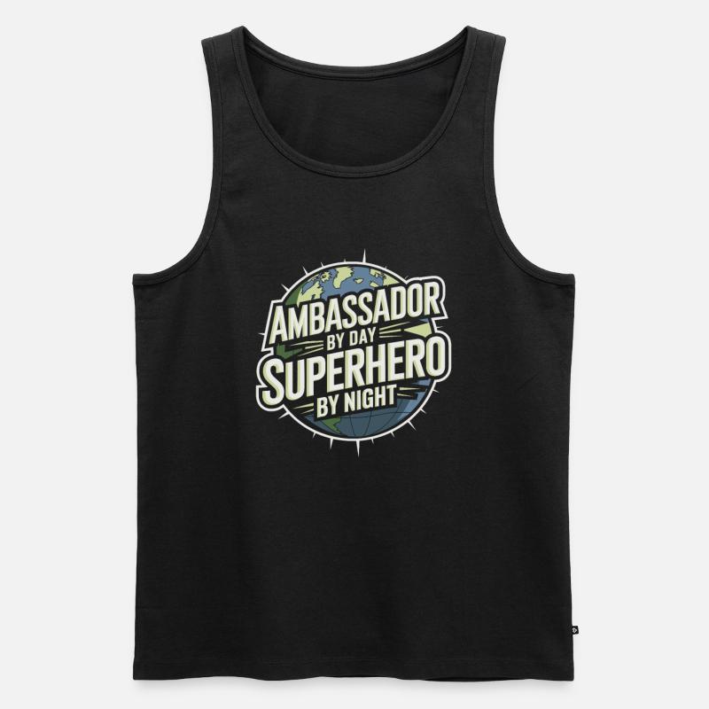 Botschafter - Männer Premium Bio Tank Top - Schwarz