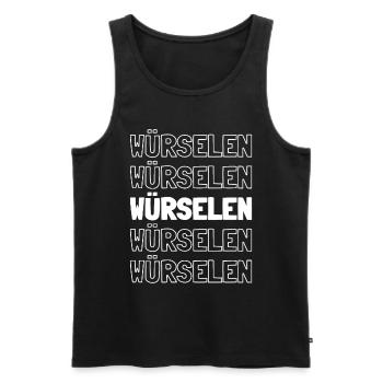 Deutsche Stadt Würselen Nordrheinwestfalen - Männer Premium Bio Tank Top - Schwarz - Vorne - Michal (187cm)