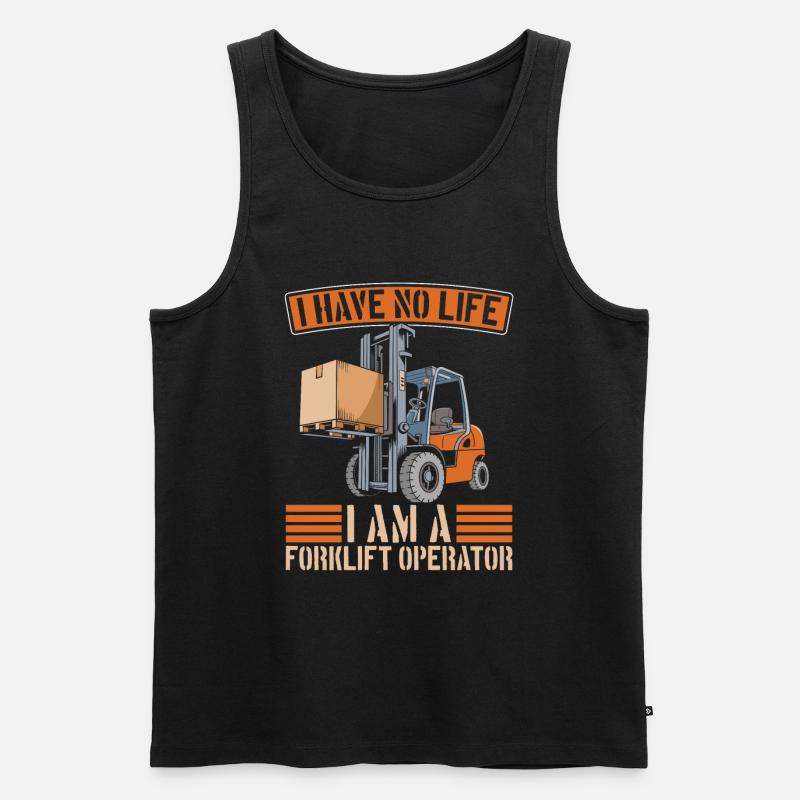 Gabelstapler Staplerfahrer - Männer Premium Bio Tank Top - Schwarz
