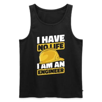 Engineer - Men's Premium Organic Tank Top - black - Front - AI Model Male 178 light (178cm)