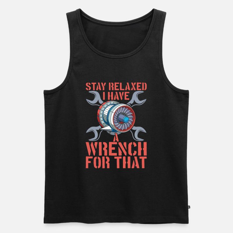Flugingenieur - Männer Premium Bio Tank Top - Schwarz