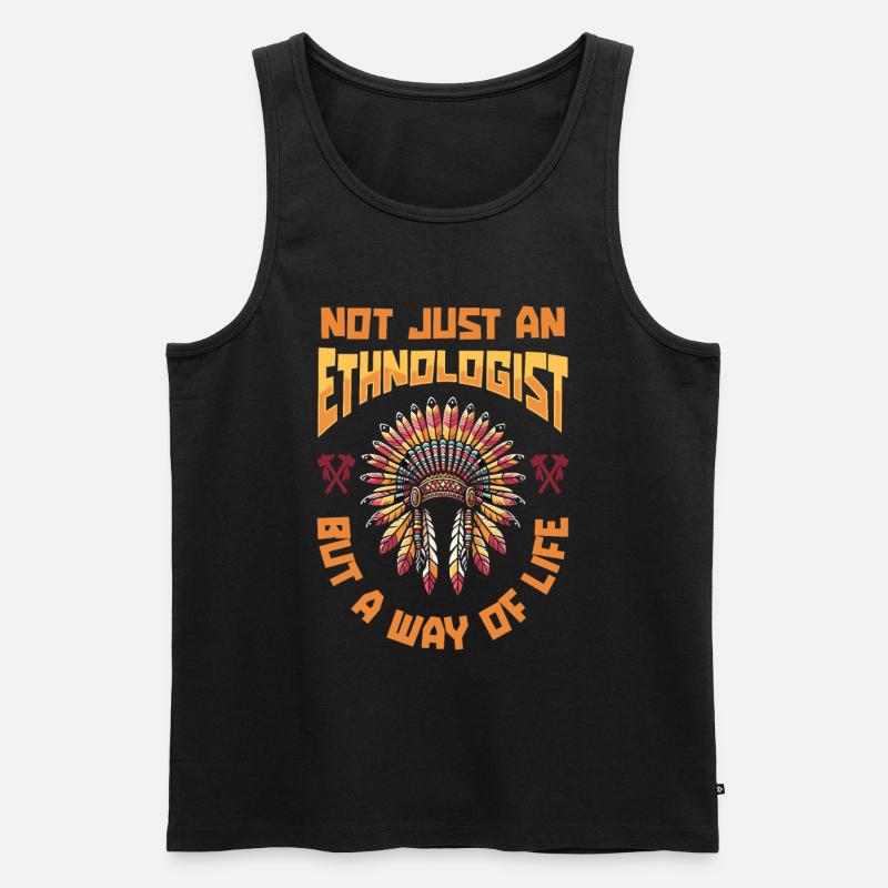 Ethnologe - Männer Premium Bio Tank Top - Schwarz