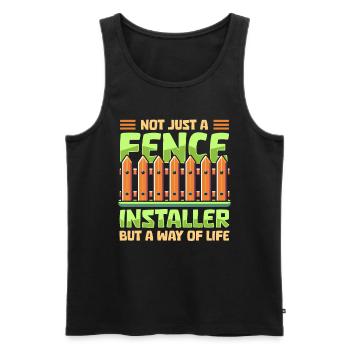 Fence installer - Men's Premium Organic Tank Top - black - Front - AI Model Male 178 light (178cm)