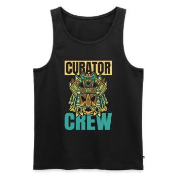 Kurator Team - Männer Premium Bio Tank Top - Schwarz - Vorne - AI Model Male 178 light (178cm)