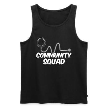 Social Worker Cadre - Men's Premium Organic Tank Top - black - Front - Michal (187cm)