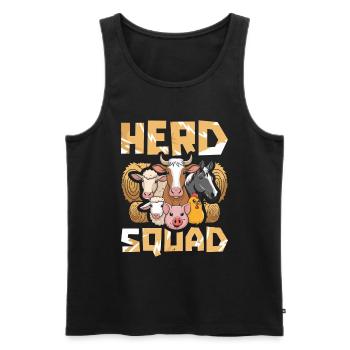 Viehzüchter Kader - Männer Premium Bio Tank Top - Schwarz - Vorne - AI Model Male 178 light (178cm)