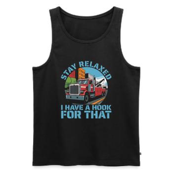 Abschleppdienst Abschlepper - Männer Premium Bio Tank Top - Schwarz - Vorne - AI Model Male 178 light (178cm)
