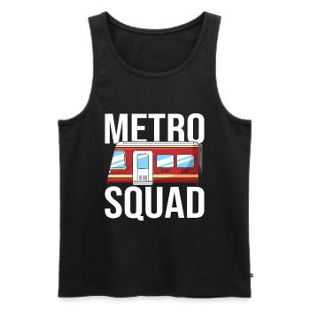 U Bahn Fahrer Kader - Männer Premium Bio Tank Top - Schwarz - Vorne - AI Model Male 178 light (178cm)