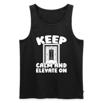 Elevator Elevator - Men's Premium Organic Tank Top - black - Front - AI Model Male 178 light (178cm)