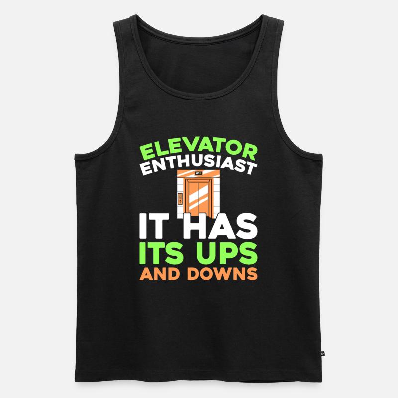 Elevator Elevator - Men's Premium Organic Tank Top - black