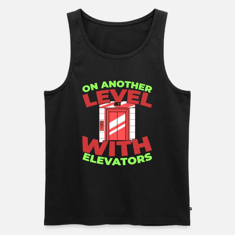 Elevator Elevator - Men's Premium Organic Tank Top - black