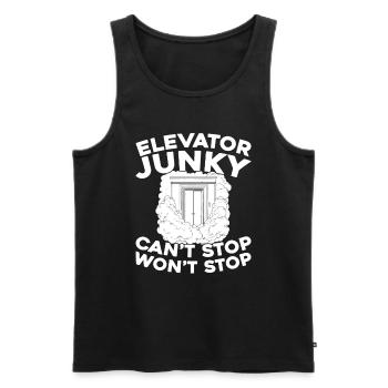 Elevator Elevator - Men's Premium Organic Tank Top - black - Front - AI Model Male 178 light (178cm)