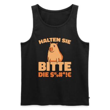 Capybara Wasserschwein - Débardeur bio Premium Homme - noir - Devant - Michal (187cm)