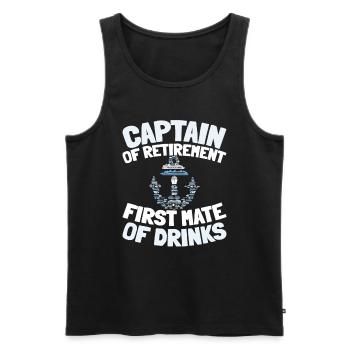 Kreuzfahrt Retired Retirement - Männer Premium Bio Tank Top - Schwarz - Vorne - AI Model Male 178 light (178cm)