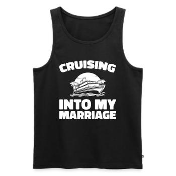 Kreuzfahrt - Männer Premium Bio Tank Top - Schwarz - Vorne - Michal (187cm)