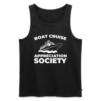 Kreuzfahrt - Männer Premium Bio Tank Top - Schwarz - Vorne - Michal (187cm)