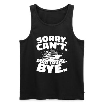 Kreuzfahrt - Männer Premium Bio Tank Top - Schwarz - Vorne - Michal (187cm)
