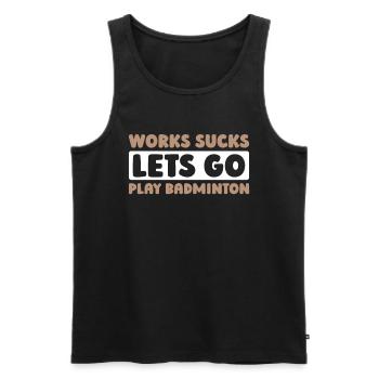 Badminton Federball - Men's Premium Organic Tank Top - black - Front - Michal (187cm)