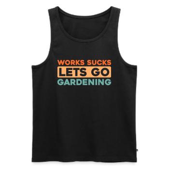 Hobby Gardener Garden - Men's Premium Organic Tank Top - black - Front - Michal (187cm)