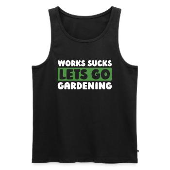 Hobby Gardener Garden - Men's Premium Organic Tank Top - black - Front - Michal (187cm)
